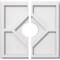 Ekena Millwork Embry Architectural Grade PVC Contemporary Ceiling Medallion, Two Piece, 12"OD x 3"ID x 4"C x 1"P CMP12EY2-03000 - alternate 1